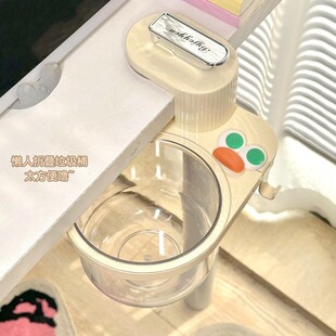 懒人折叠吸盘桌边垃圾桶可旋转桌面迷你收纳N盒新款餐桌书桌废纸