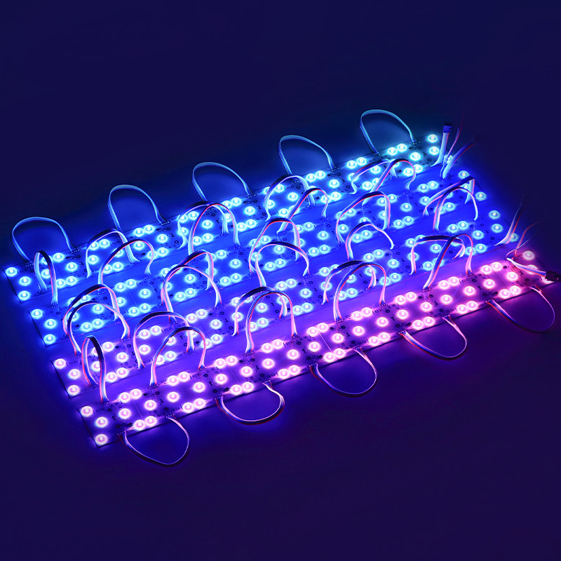 幻彩区块灯片全彩rgb炫彩七彩漫反射软膜灯箱led点光源模组区块链