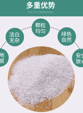 10斤细沙白色石英砂颗粒净水滤料灭烟沙石英沙造景细沙Z子盆栽装
