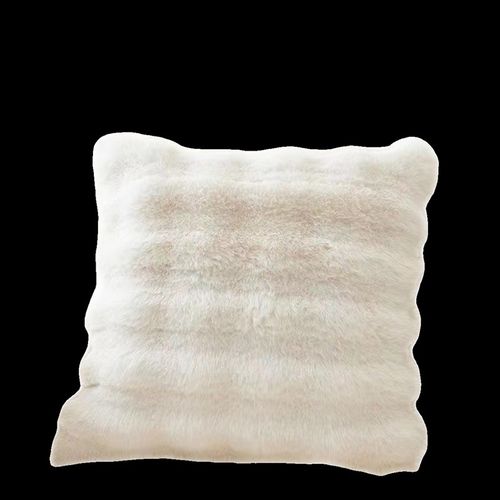 双面兔毛泡泡绒抱枕沙发客厅靠枕办公室靠背靠垫冬季抱枕套不含芯