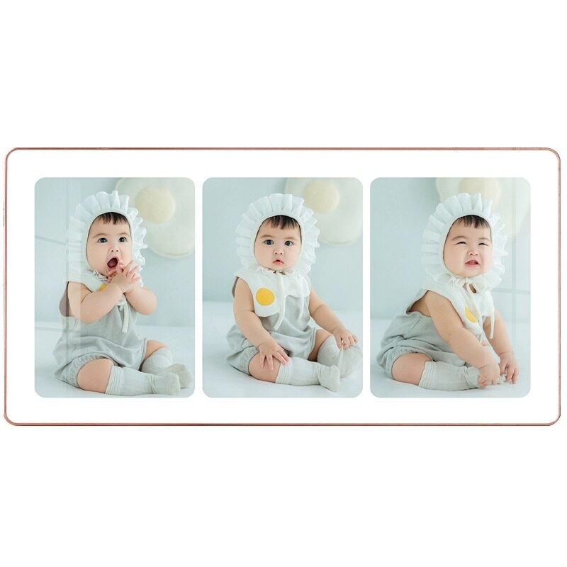 相框摆台儿童照片定制精致水晶小画框6 7 10寸宝宝洗照片做成相框