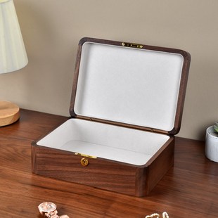 卡包护照证件收纳箱结婚证户口本重要首饰金条收纳盒桌面实木