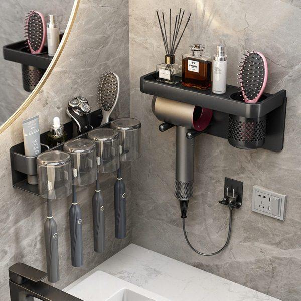吹风机置物架免打孔浴室电吹风支架厕所卫生间壁挂收纳风筒挂架子,家庭/个人清洁工具,吹风机置物架,淘宝优惠券,粉丝福利购,淘宝优惠卷