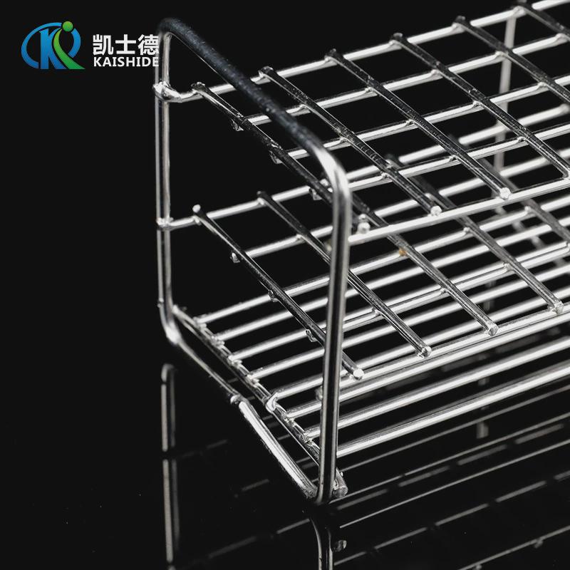 不锈钢试管架40 50 100孔 实验D室钢丝架离心比色管架 三层方孔试