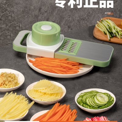克欧克不锈钢切菜神器家用土豆切丝器多功能萝卜擦刨丝大蒜切片机