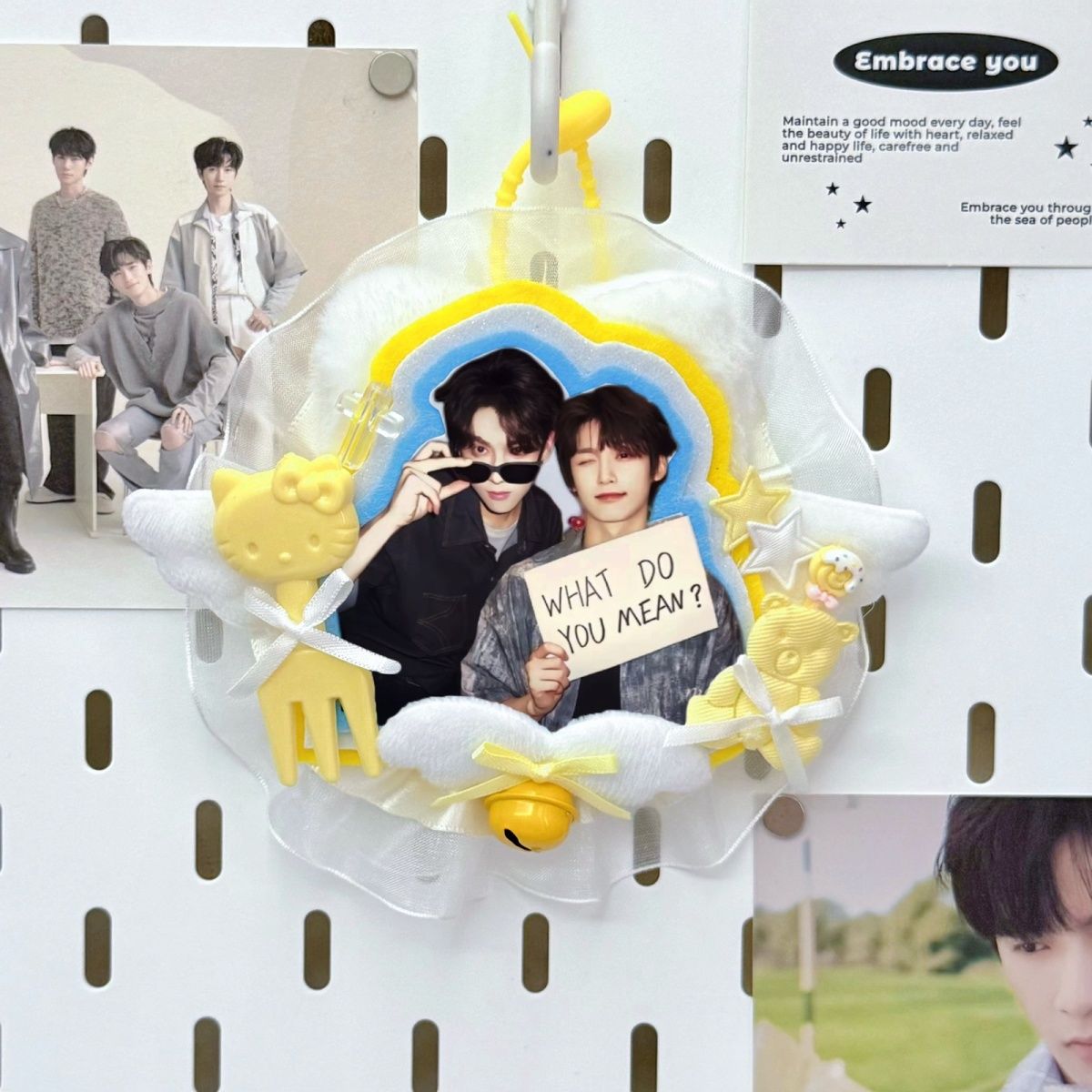 田栩宁梓渝栩你渝生不织布半身可爱书包反光逆爱挂件帅气手工