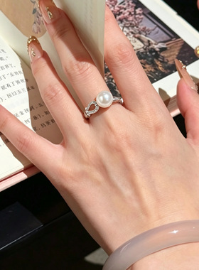 马蹄扣戒指女新中式小众设计轻奢高级感精致时尚显白食指戒指环