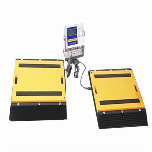 供应2片便携式静态轴重秤15t/片可称重30t60t80t有线电子地磅秤
