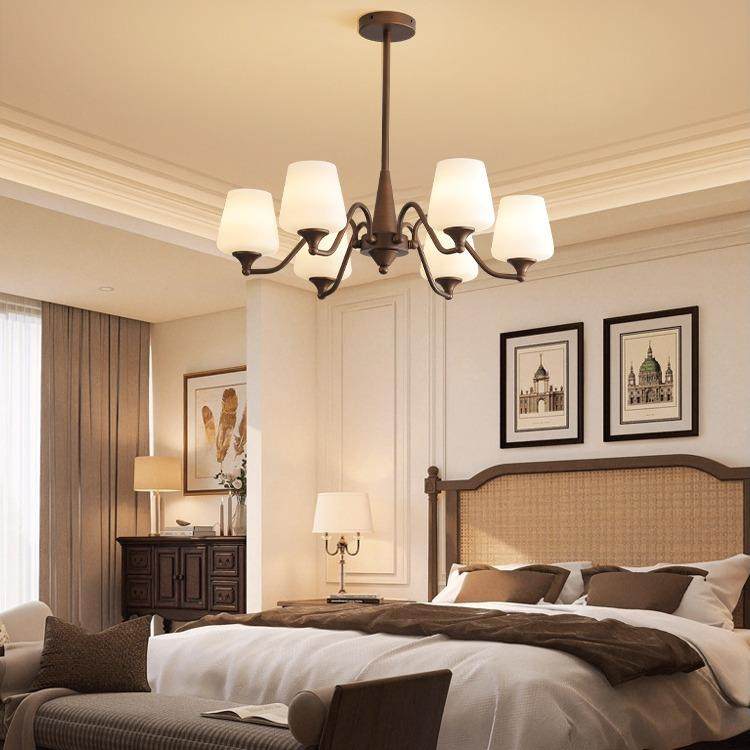 复古吊灯美式乡村客厅灯简约大气玻璃餐厅灯温馨浪漫新款卧室灯具,电子元器件市场,其它元器件,淘宝优惠券,粉丝福利购,淘宝优惠卷