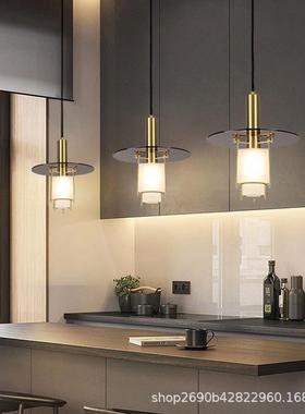 现代简约设计师餐厅飞碟吊灯卧室床头走廊过道吧台网红艺术LED灯