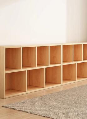 书柜客厅组合矮柜书架落地置物柜简易收纳柜家用飘窗储物柜格子柜