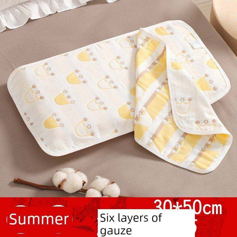 婴儿枕巾儿童纯棉纱布吸汗透气宝宝新生枕头巾a类全棉柔软幼儿园