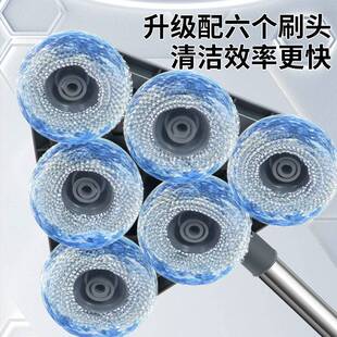 带钢丝球的拖把钢丝球拖把擦墙带钢丝球地板刷三角清洁家用搞卫生