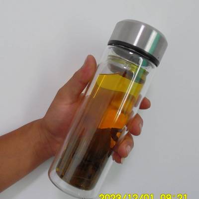 钢化玻璃杯防摔打不碎的大号套装防爆男女随手保温出差过滤泡茶