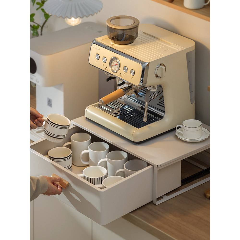 【官方旗舰】咖啡机置物架水吧台厨房桌面抽屉式茶包马克杯餐桌防