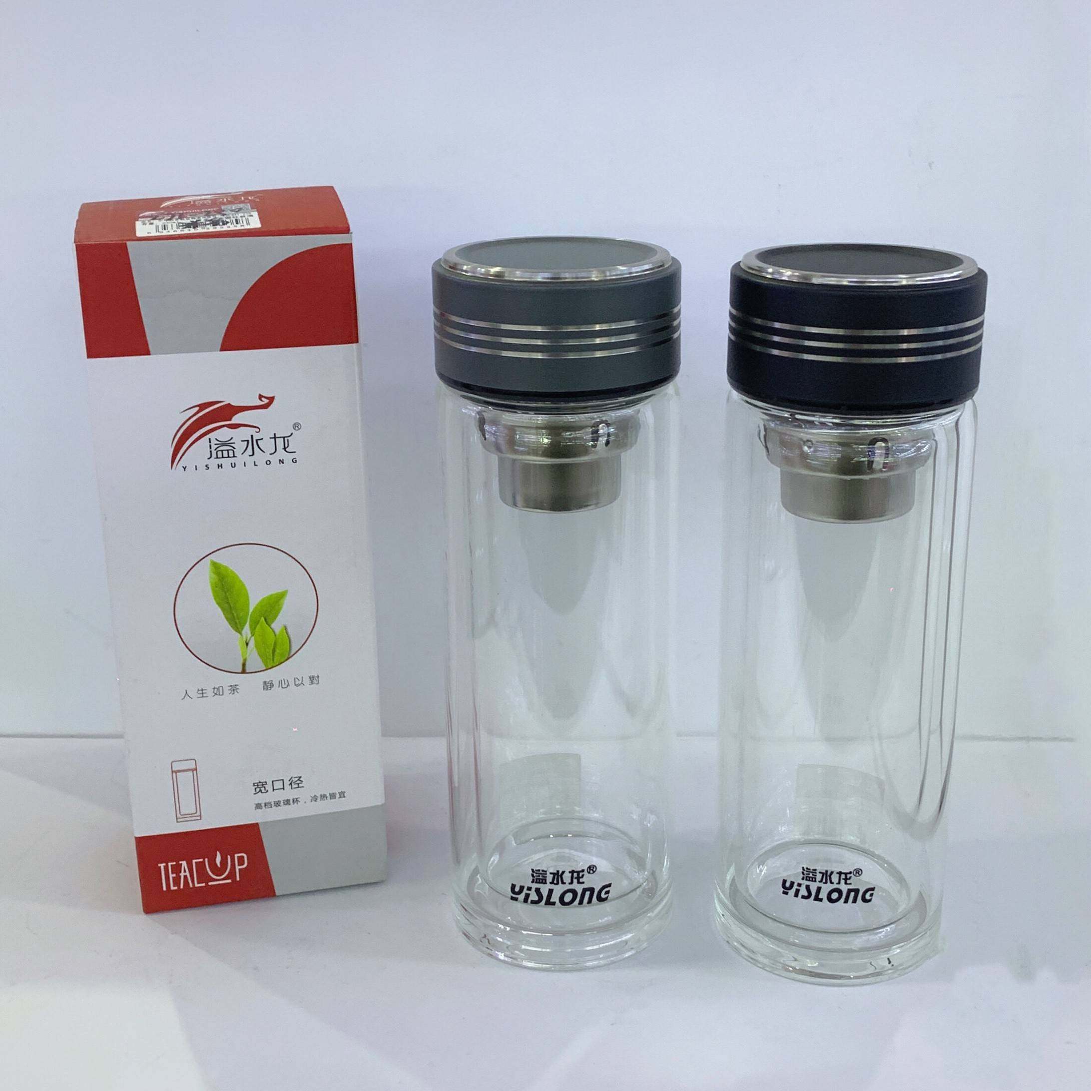 溢水龙268泽茗系列高档办公室双层玻璃杯男士女隔热过滤,餐饮具,玻璃杯,淘宝优惠券,粉丝福利购,淘宝优惠卷