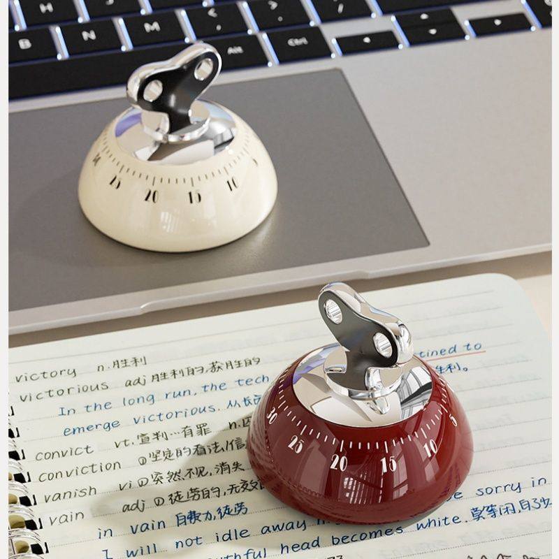 厨房计时器冰箱计时提醒器厨房机械发条磁吸计时器磁吸式无需电池