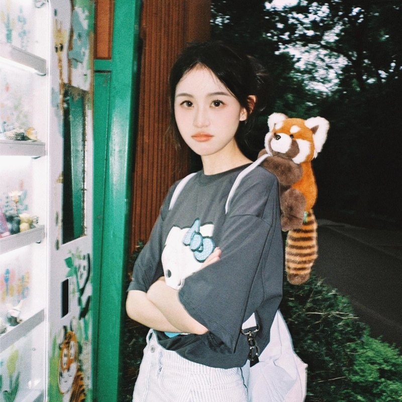 小熊猫玩偶包包挂件小浣熊啪啪圈手腕拍拍圈骑行手环玩偶生日礼物