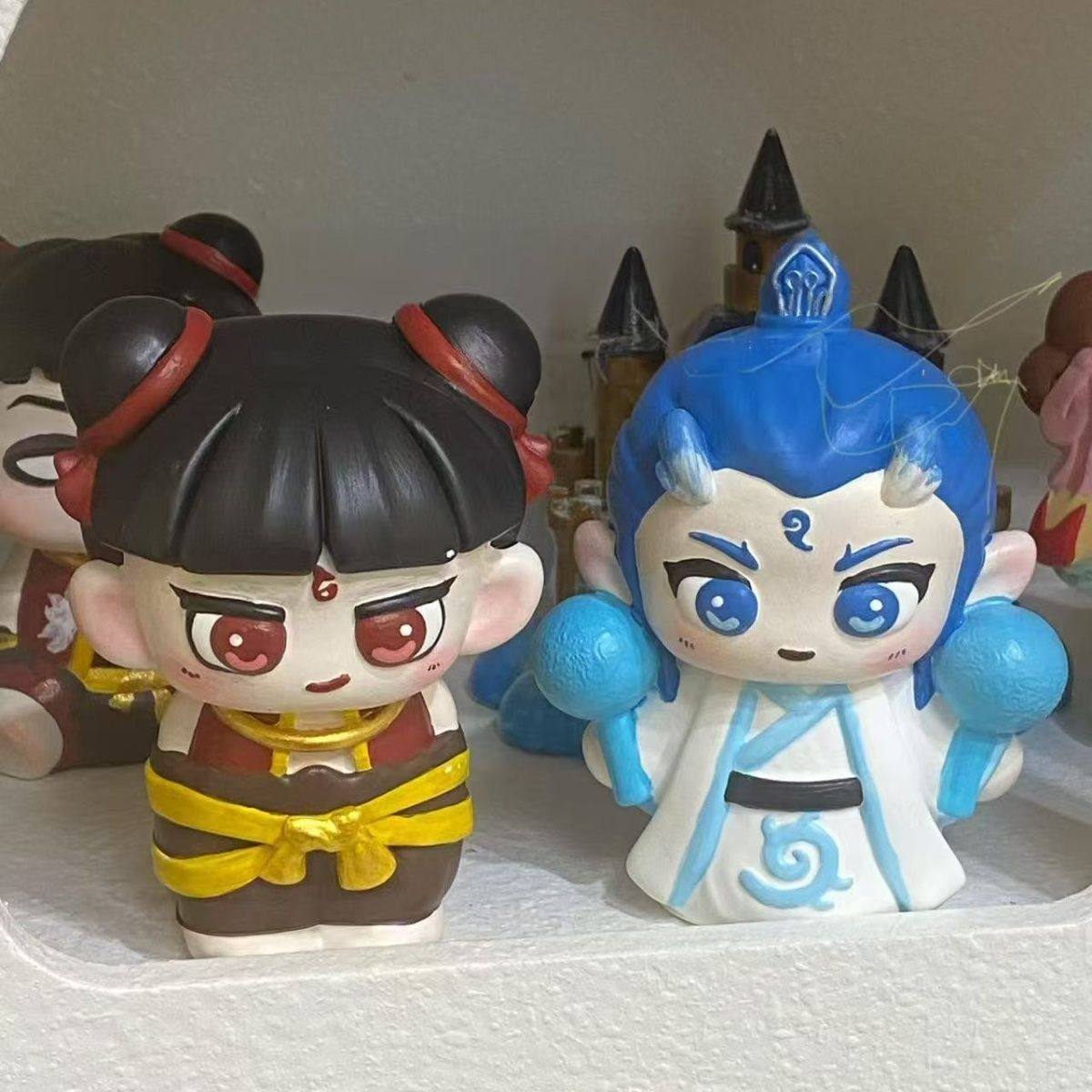 爆款哪吒魔童降世香薰石膏涂鸦娃娃diy手工桌面摆件彩绘儿童玩具,玩具/童车/益智/积木/模型,白模填色/模具彩绘/石膏娃娃,淘宝优惠券,粉丝福利购,淘宝优惠卷