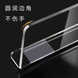 透明亚克力置物架壁挂隔板免打孔墙上一字板厨房卫生间浴室定制收