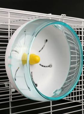 仓鼠跑轮超静音滚轮造景大号转轮金丝熊带支架用品解闷玩具21cm