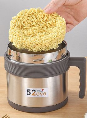 304不锈钢泡面碗宿舍用学生带盖碗方便面碗个人专用大容量饭盒