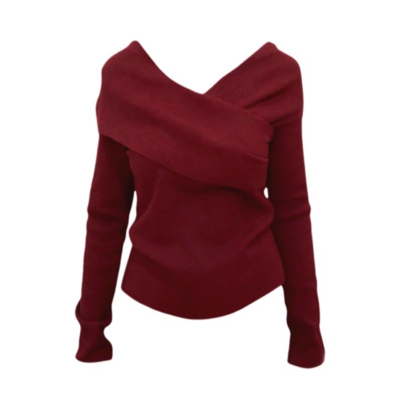 大码胖mm新年圣诞不规则v领针织衫女秋冬修身显瘦内搭打底衫上衣,女装/女士精品,大码内搭,淘宝优惠券,粉丝福利购,淘宝优惠卷