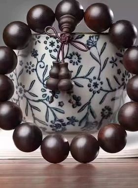 正宗桃木雷击木手串男士女款成人佛珠貔貅手链雷击木男枣木