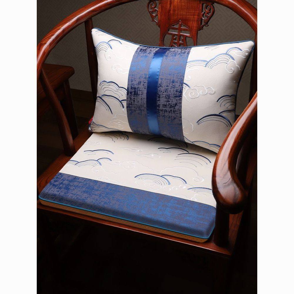 新中式坐垫椅子垫红木沙发座椅垫靠垫实木圈椅餐椅茶椅垫子乳胶垫