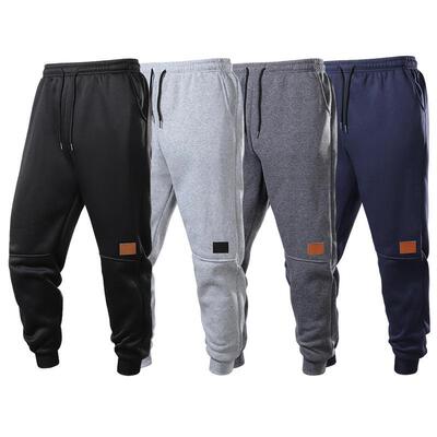 3 Pack Men's Sweatpants Joggers Drawstring Waist Knee Patch