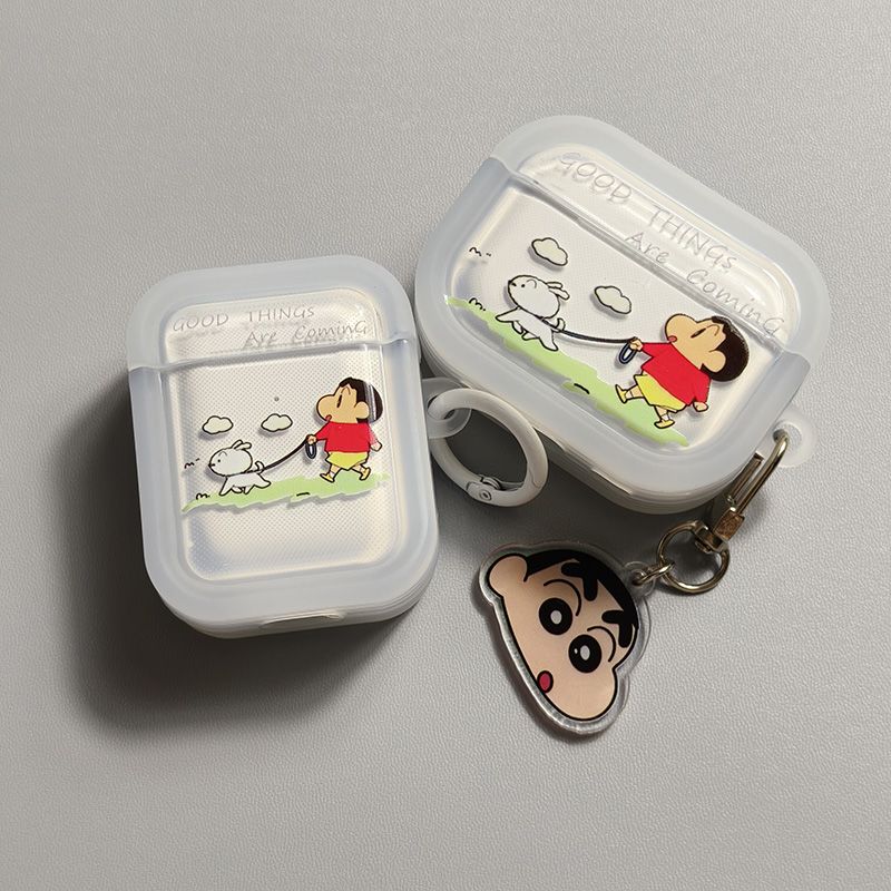 趣味卡通蜡笔小新airpods2保护套苹果蓝牙pro耳机套3代情侣软壳潮