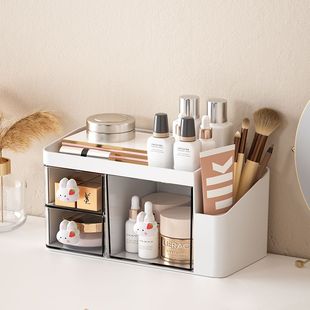 床头柜上放的收纳盒笔筒收纳盒多功能大容量抽屉式笔筒桌面笔筒学