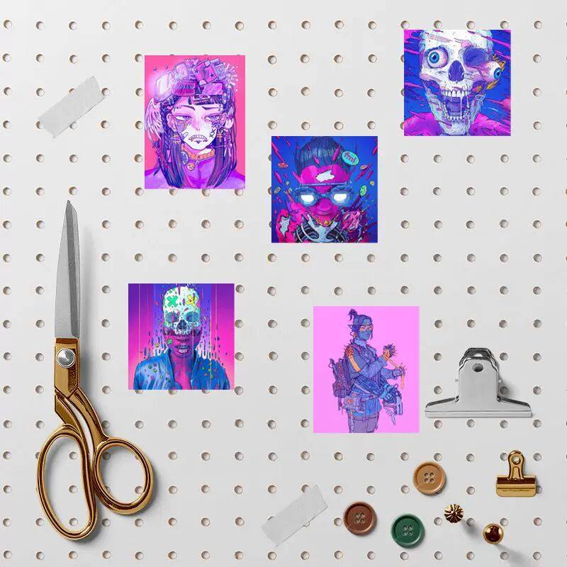 48张赛博朋克贴纸爆款小众ins手机保护壳笔记本diy装饰防水手账贴,文具电教/文化用品/商务用品,贴纸/立体贴纸,淘宝优惠券,粉丝福利购,淘宝优惠卷