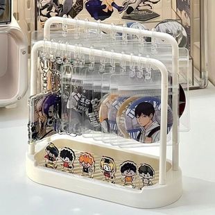 桌面高颜值吧唧徽章展示架ins风吃谷好物迷你立牌首饰摆件收纳架