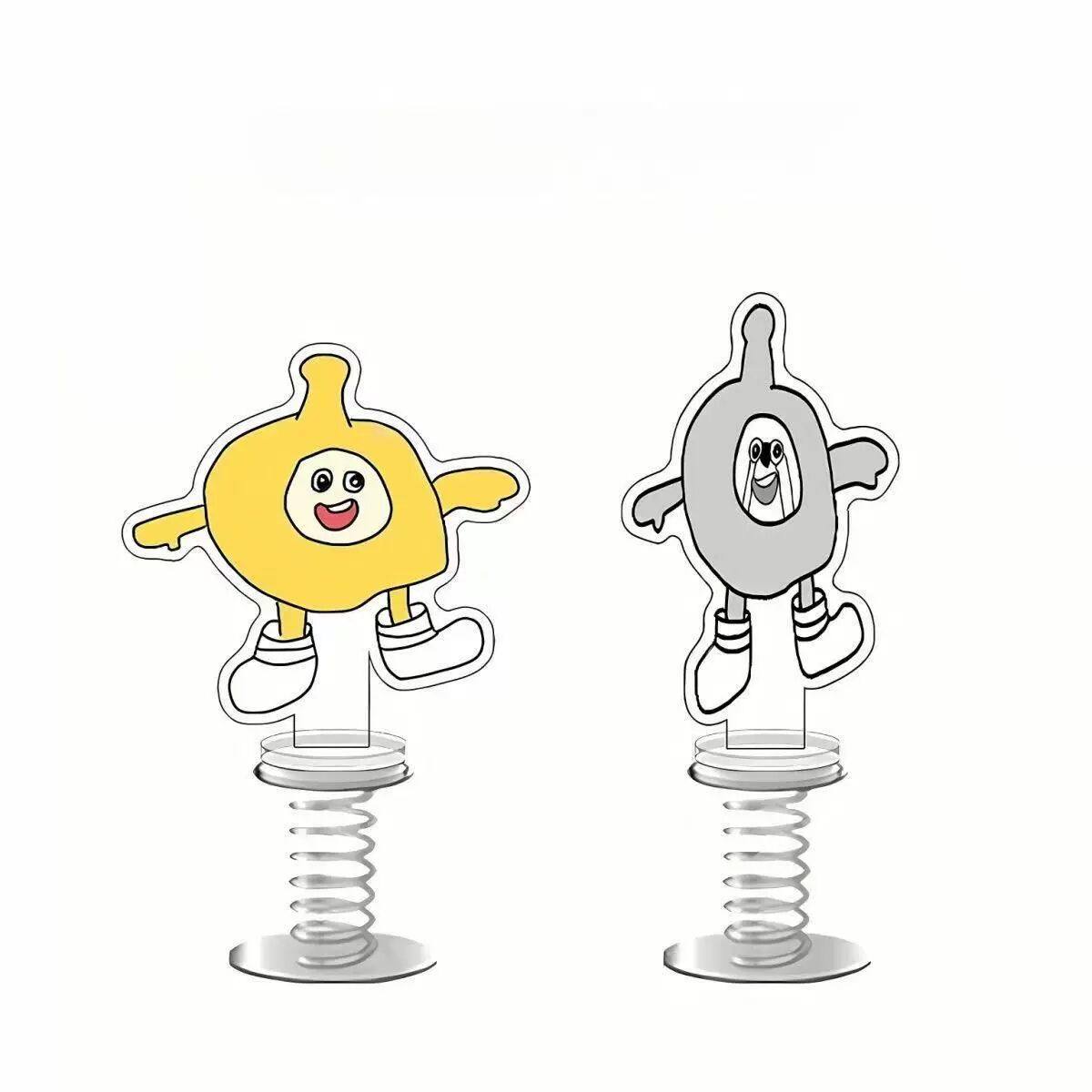 蛋仔派对蛋小黄周边抽象超然压克力桌面车载摆件立牌弹簧摇摇乐,模玩/动漫/周边/娃圈三坑/桌游,动漫挂件/文具,淘宝优惠券,粉丝福利购,淘宝优惠卷