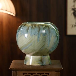 现代中式大口径高级感落地陶瓷花盆客厅家用蝴蝶兰发财树专用盆栽