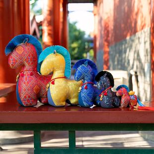 2026马年吉祥物毛绒玩具国风马挂件毛绒玩偶富贵布艺小马年会礼物