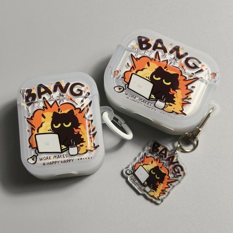 爆炸猫猫AirPods Pro3原装保护套苹果2025款pro耳机保护套2/3/4代