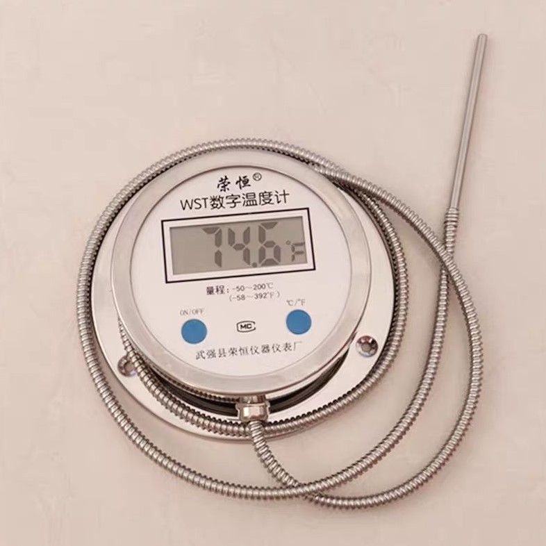 数显带探头WST/DTM491带线耐酸防水工业测水温表数字温度计高精度