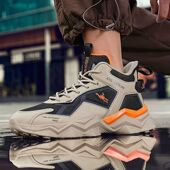 男鞋 乔丹格兰运动鞋 高帮超大码 46码 厚底增高旅游鞋 网面透气跑步鞋