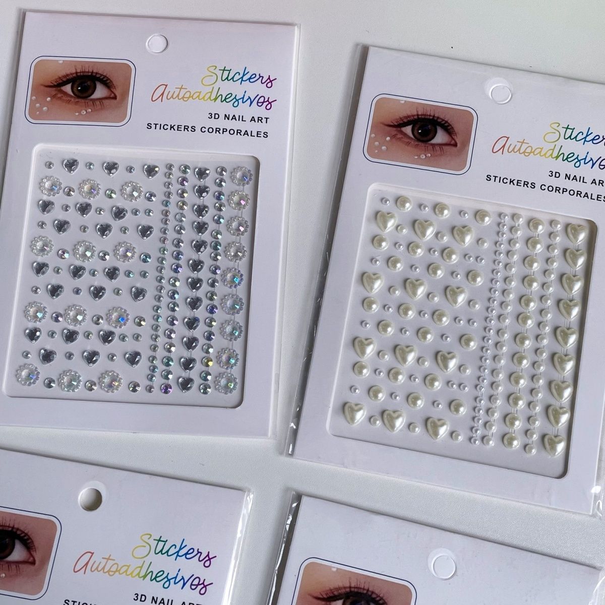 眼妆贴饰自带背胶泪钻眼角免胶水舞台闪钻眼妆装饰彩妆脸部贴饰品