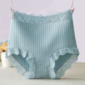 女士三角裤 高腰内裤 女纯棉大人无痕包臀抗菌舒适透气大码 性感迷人