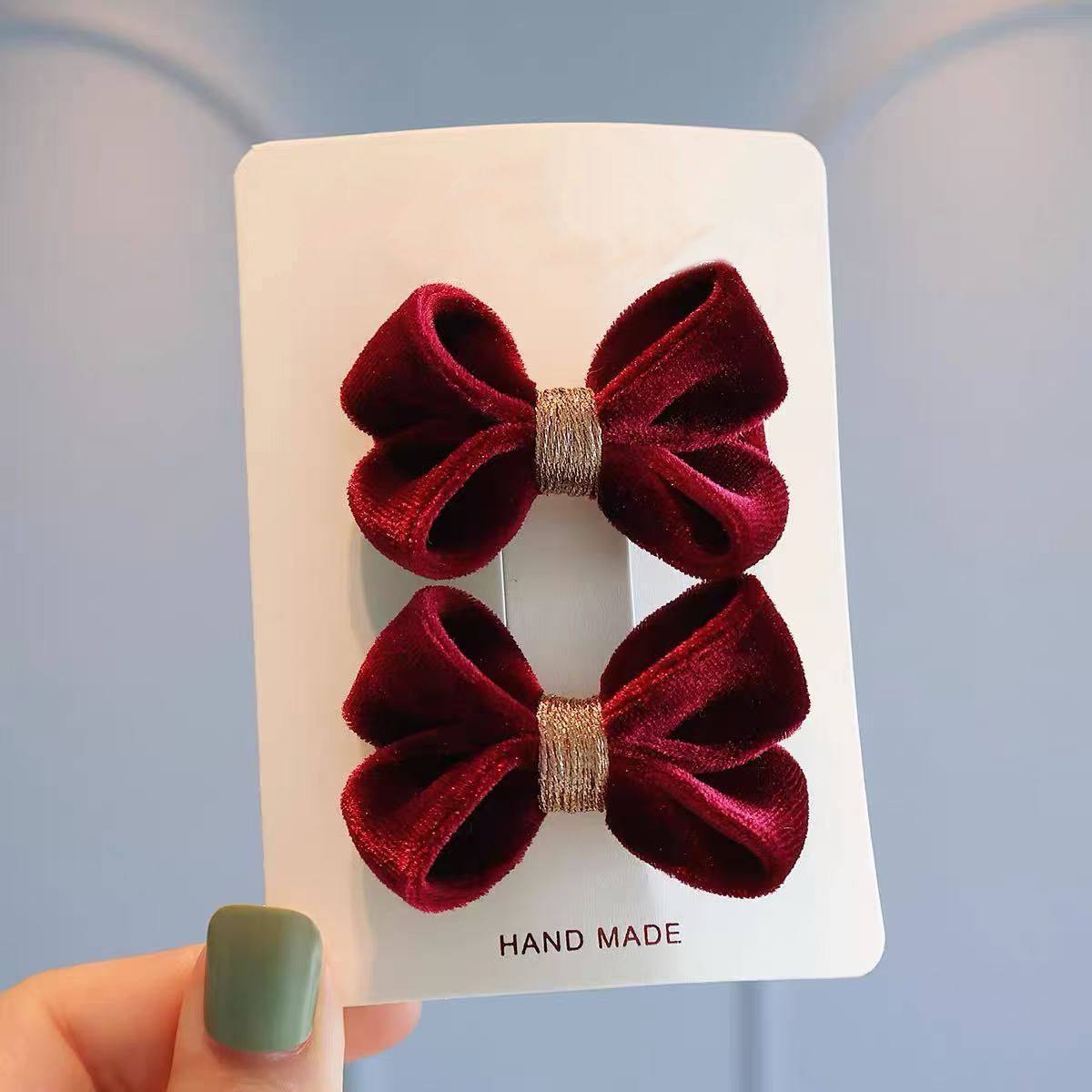 高级感红色蝴蝶结发夹精致丝绒对夹儿童气质刘海边夹公主新年头饰,服饰配件/皮带/帽子/围巾,鞋扣,淘宝优惠券,粉丝福利购,淘宝优惠卷