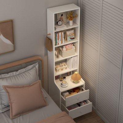 床头小书柜窄柜云梯置物柜收纳柜一体卧室柜子储物柜多层书架落地,住宅家具,床头柜,淘宝优惠券,粉丝福利购,淘宝优惠卷