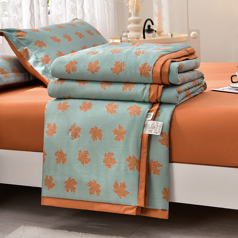 夏季可水洗空调被夏凉被四件套202D3新款棉麻夏被单人夏天薄款被