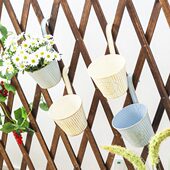 饰种植绿植多肉植物悬挂花盆 阳台创意装 金属小铁桶 复古做旧挂盆