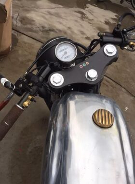 GV300 cb400ss 鑫源国棍400 SR400  改装咖啡CNC车把 分离把