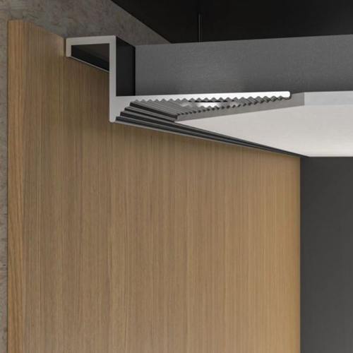 悬浮吊顶收口黑色收边条阳角金属条腻子修边压条封边条装饰条包边