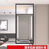 镂空壁挂智能浴室镜子民宿酒店定制直角长方形吊镜天花板悬空铁艺