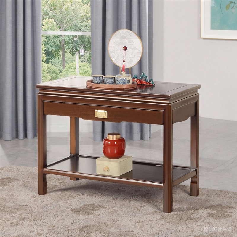 实木沙发边几中式角几q侧边柜客厅小方桌茶桌茶几原木鱼缸架花架